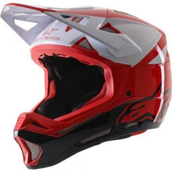 Alpinestars Missile Pro Cosmos Downhill Helm Weiss Rot XS male