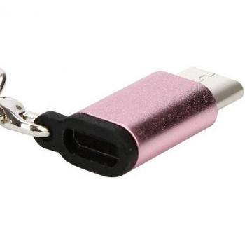 Convertidor de C a Micro USB con Llavero para Transferencia de Datos