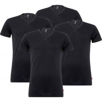 Levi's Herren T-Shirt Set, 4 Stück, Baumwolle, Schwarz, XL