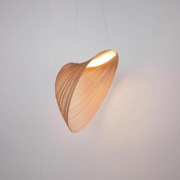 LED-Holzpendelleuchte Bogam 40 – 14 W – Ø 40 cm (Barcelona)