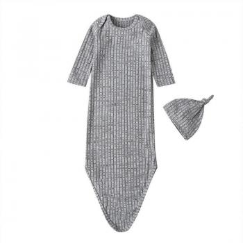 Baby Swaddle and Hat Set Knitted for Infants 0-1Y