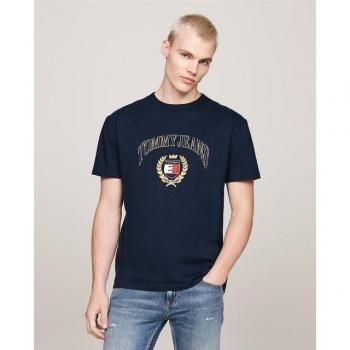 Tommy Jeans Gold Crest Regular Fit T-Shirt Dark Navy Blue XL
