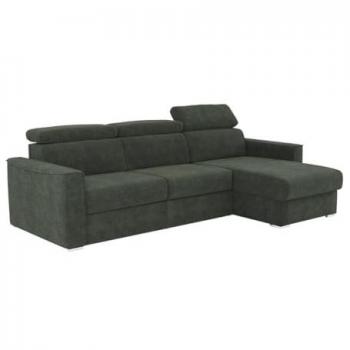 Canapé convertible d'angle en tissu vert