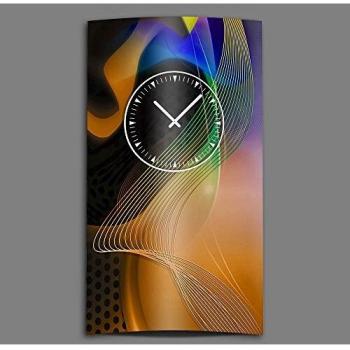 Dixtime Wanduhr Farbenspiel hochkant Designer Wanduhr
