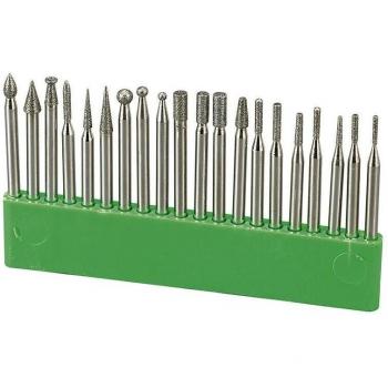Kit de 20 limes diamantées rotatives pour gravure tige 3 mm