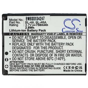 Vhbw Akku für Nokia 2660, 2505, 3606, 1606, 6125, 6131, 2760, 5000, 800 mAh Li-Ion