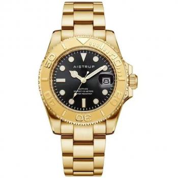 Aistrup Mens Classic Sapphire AIW8803 – Guld Rostfri Stålklocka