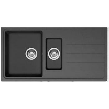 FREGADERO MEPAMSA JANUS 150 1+1/2C 1E NEGRO MEPAMSA