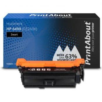 Toner PrintAbout HP 649X (CE260X) Nero Alta Capacità Compatibile