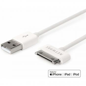Weißes Networx 30‑Pin USB-Kabel, Länge 1 m