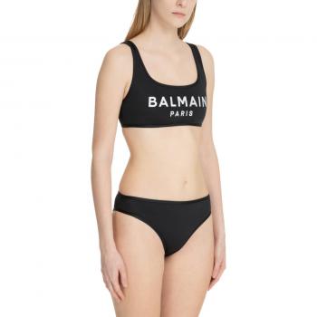 Bikini de Luxe Balmain Noir Logo Brodé FR 38