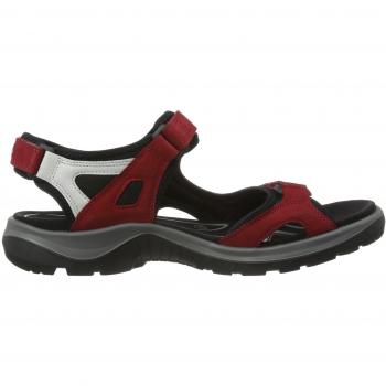 ECCO Yucatan W, Sandalias para Mujer, Color Chilired/Concrete/Black, Talla 40 EU