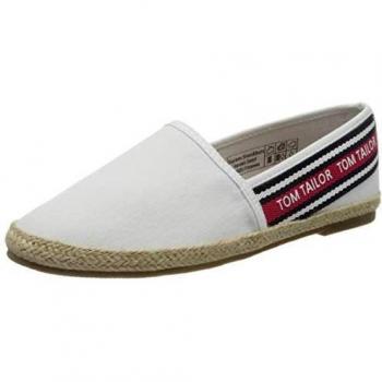 TOM TAILOR Damen Slipper, 8092002, Weiß, 41 EU