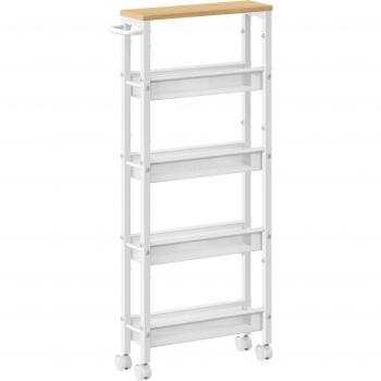 Étagère de Rangement 5 Niveaux Beige Chêne