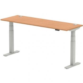 Air Slimline Electric Height Adjustable Desk with Cable Ports, Dimensions: 1600 x 600mm