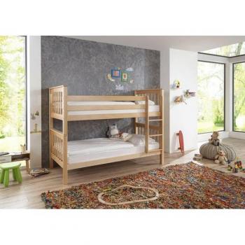 Etagenbett Kick, Buche massiv, inkl. Leiter und Bettschublade