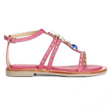 Caffè Noir Sandalo T‑Nappa con Accessorio Fucsia 38