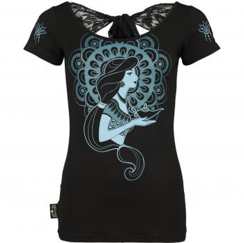 Camiseta Disney Princess Aladdín Jasmine en Negro – Mujer 2XL