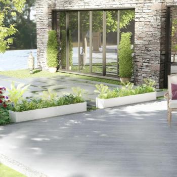 Jardineras de pino blanco 2 uds 200x31x31 cm