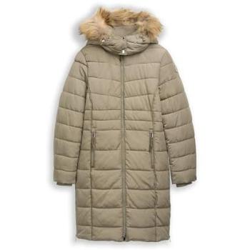 Tom Tailor Puffer‑Mantel mit abnehmbarer Kapuze – Grün – Größe M – Recycling‑Polyester