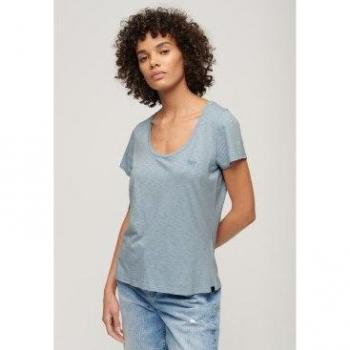 Superdry Frauen T-Shirt kurzarm blau
