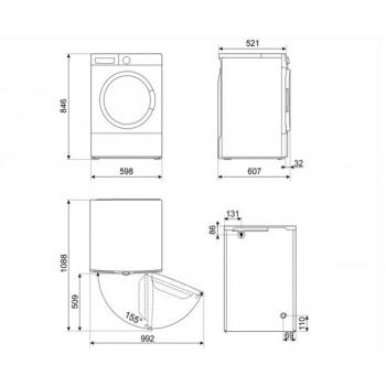 Sèche-linge Smeg Blanc 8 kg DNP82SEIN A++ SteamEnergy