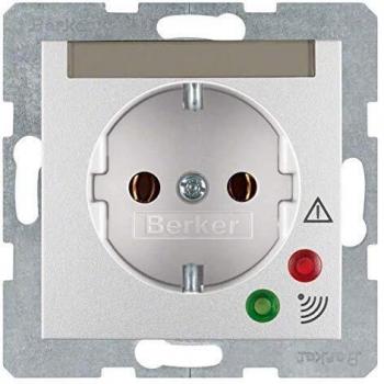 Berker 41081404 Schuko-Steckdose mit Überspannungsschutz alu matt