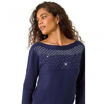 Roman Midnight Boat Neck Jumper for Her, Size 14
