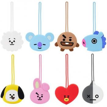 Sticker in silicone con nome Line Friends BT21 Koya