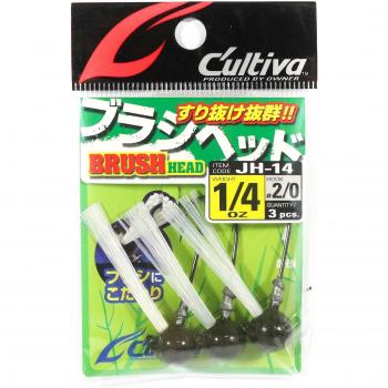 JH-14 tête de brosse 1/4 oz taille 2/0 sans herbes indésirables