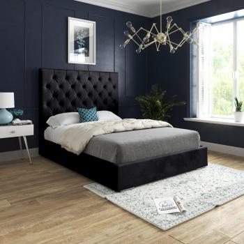 Casani Alma King Size Upholstered Velvet Bed Frame