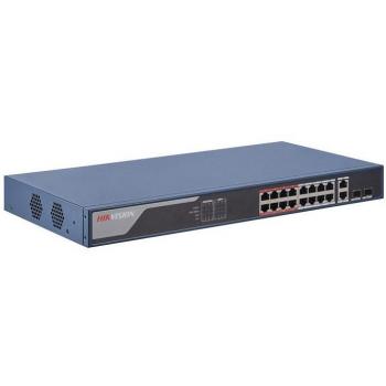 Conmutador PoE 16‑Puertos Smart Managed Hikvision 100 Mbps