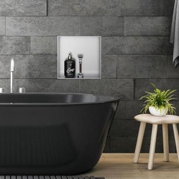 Shower niche 30x30 cm silver stainless steel