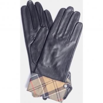 Barbour Women's Gloves, Black and Grey, Size M