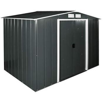 Abri de jardin en métal galvanisé anthracite Duramax 4,7 m²