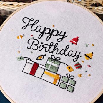 Beginner Ribbon Flower Embroidery Kit with Frame