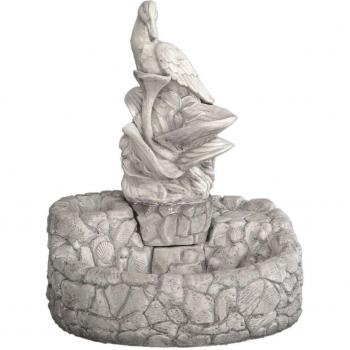 Mer et Élégance – Fontaine statue de femme, pierre reconstituée, 46x31x88 cm