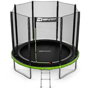 Trampoline Hop‑Sport Rond 244 cm – Ensemble extérieur avec filet de protection, tapis de saut, échelle et normes sécurité