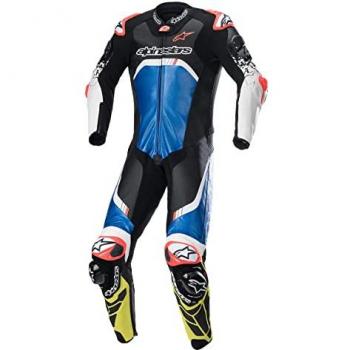 Alpinestars GP Tech 4 Costume Intero in Pelle per Moto Nero Blu Giallo Taglia 46