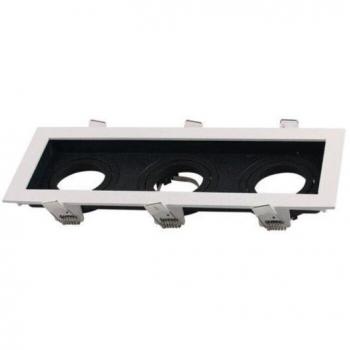 Support Luminaire GU10 Encastrable Orientable Triple