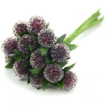 12pcs Artificial Red Cherry Stamen with Small Berries