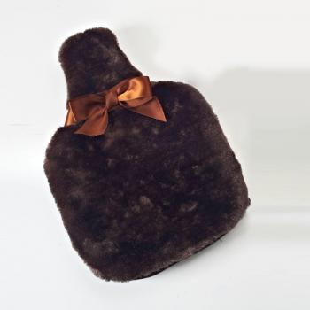 Dreamland PlushHeat Cordless Heat Pod with Washable Brown Faux Fur Cover