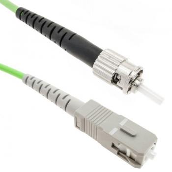 Fibra Óptica BeMatik OM5 3 m: 50 µm/125 µm, Conector ST/PC a SC/PC 100 Gbps