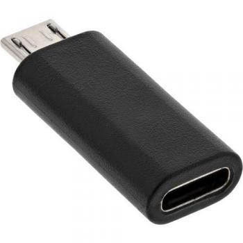 Adaptateur InLine USB‑C vers micro‑USB de type B – USB 2.0 – Noir