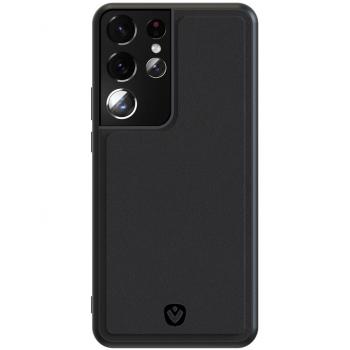 Valenta Samsung Galaxy S21 Ultra Hoesje Leer Zwart