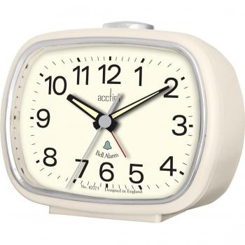 Camille Chrome-Bezel Alarm Clock by Acctim – Cream Edition