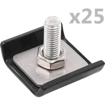 VidaXL Conector de Enrejados 25 Sets gris antracita