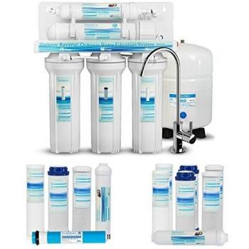 HydroPure 5‑Stage Reverse Osmosis Unit – Includes 7 Free Filters – 75 GPD
