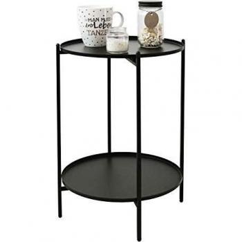 Table d’appoint en métal noir 38x50x38 cm – ECD Germany