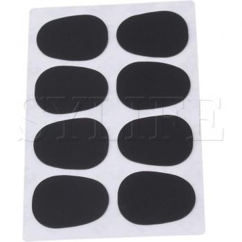 8 Piezas de Almohadillas Ovaladas Negras para Saxofón Alto/Tenor/Sousáfono